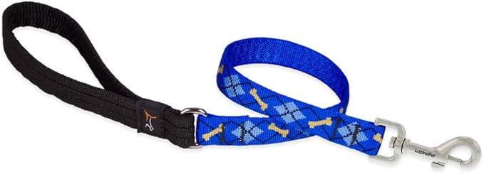 LupinePet Originals 3/4" Dapper Dog 2-Foot Traffic Lead/Leash for Medium and Larger Dogs