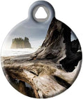 Dog Tag Art Nature and Outdoors Custom Pet ID Tag for Dogs and Cats, Personalized Dog Tag with Customized Identification, Olympic National Park, Small (7/8" Diameter)