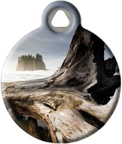Dog Tag Art Nature and Outdoors Custom Pet ID Tag for Dogs and Cats, Personalized Dog Tag with Customized Identification, Olympic National Park, Large (1.25" Diameter)