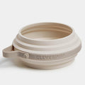 Cleverpup Nomad Small Collapsible Travel Dog Bowl - 2 Cup BPA-Free Silicone for Small & Medium Dogs, Portable, Sturdy, Food & Water, Dishwasher Safe - Sand