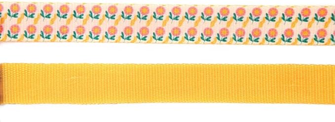 Dog Collars for Medium Dogs - Safety Buckle Durable Plastic Light-Weight, Girl Boy Dogs Collar for Medium Dog Collar with Cute Flroal Patterns Soft Adjustable (Orange Flower, M)