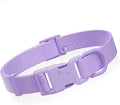 Waterproof Dog Collar, Rubber Adjustable Collars with Quick Release Buckle, Odor-Resistant, Easy to Clean Pet Collars for Small Medium or Large Dogs (Purple, M 11.8-18.5 inch)