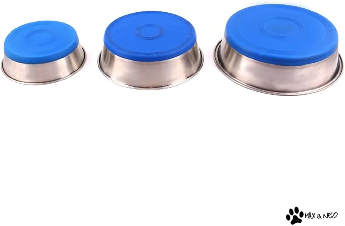 Case Pack of Stainless Steel Heavy Non-Skid Dog Bowls