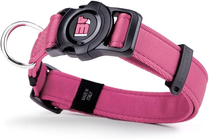 MyFamily Adjustable Polyester Dog Collar Made in Italy, Your Dog's Master Data Always with You, Comfortable and Durable, Handmade, Memopet Collection