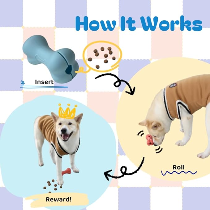 2 Pack Dog Puzzle Toy - Interactive Dog Treat Toy & Puzzle Dispenser - Enrichment Puzzle Toys for Smart Dogs & Puppies - Treat Dispensing Dog Toys for Cognitive Engagement & Fun Learning (Blue)