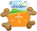 Chew’ems X Bone Dog Chew – Long-Lasting Chicken Flavor Treats for Aggressive Chewers – Rawhide-Free, Durable Dental Chews – Large Size