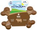Chew’ems X Bone Dog Chew – Long-Lasting Beef Flavor Treats for Aggressive Chewers – Rawhide-Free, Durable Dental Chews – Giant Size