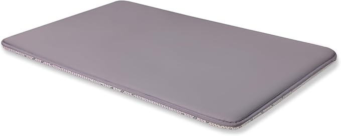 Dog Crate Pad Mat, Waterproof Kennel Cage Mat, Cooling Pet Bed for Small Dogs, Outdoor Pet Bed with High Resilience Foam,Wipe Clean & Easy Rinse, Anti Slip 24 inch Graphite Grey