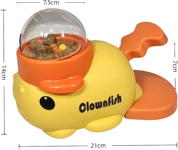 Interactive Dog Puzzle Toy, Slow Feeder Bowl for Cats and Dogs, Mental Stimulation Enrichment Toy, Indoor Pet Feeder with Silicone Mat to Keep Pets Busy (Yellow)