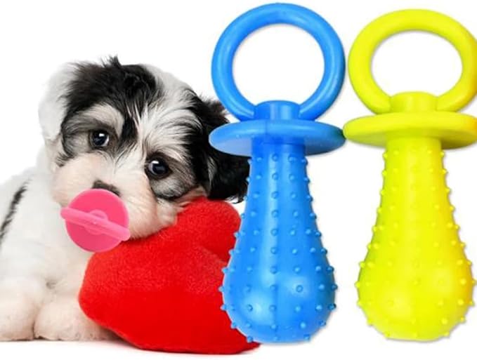 Dog Pacifier Chew Toy Pet Teeth Cleaning Pacifier Toy Puppy Molar Chewing Random Color, Pet Teething