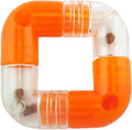 Outward Hound Planet Dog Orbee-Tuff Link Orange Interactive Treat-Dispensing Puzzle Dog Toy, 4-Piece
