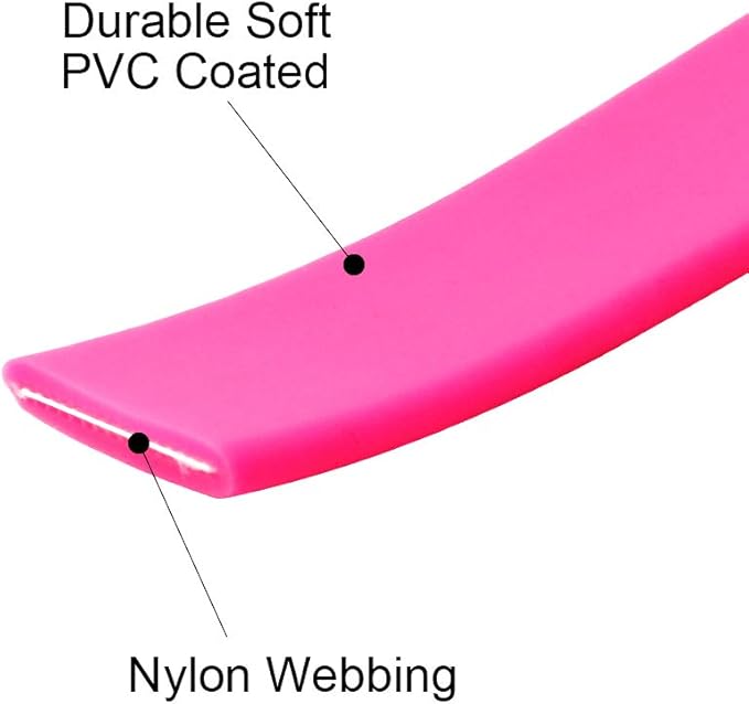 Waterproof Dog Training Leash 50FT 30FT 15FT 10FT 5FT Heavy Duty Recall Long Lead for Large Medium Small Dogs (10FT, Pink)
