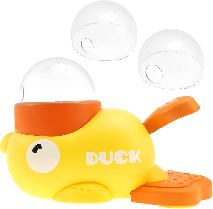 2-in-1 Interactive Dog Slow Feeder Puzzle Toy, Duck-Shaped Pets Food Dispenser with 3 Size Food Outlet Dog Treat Dispensing for Healthy Eating