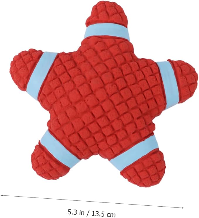NOLITOY Pet Latex Squeaky Toy Dog Chew Toy Sound for Interactive Play Pet Teasing Toy (Star)
