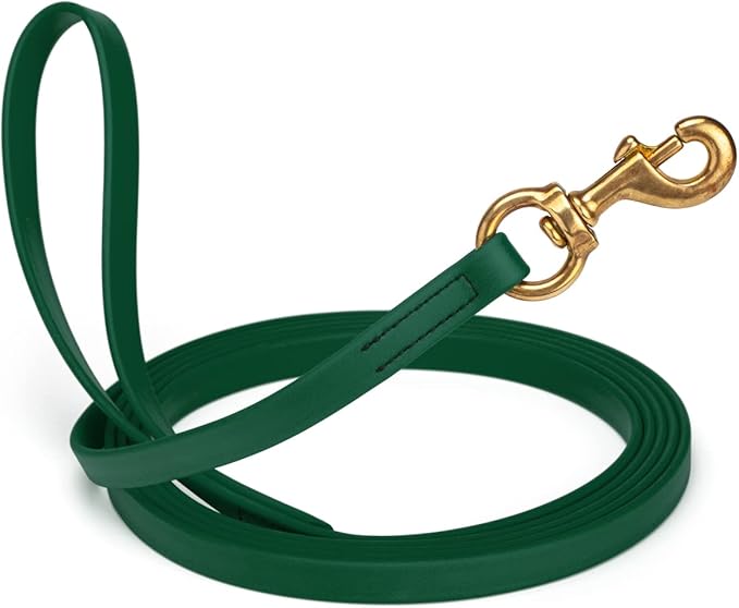 Viper K9 Biothane Working Dog Leash Waterproof Lead for Tracking Training Schutzhund Dog Sport & Search - Odor-Proof Long Line with Solid Brass Snap for Puppy Medium and Large 5/8" x 10ft Hunter Green