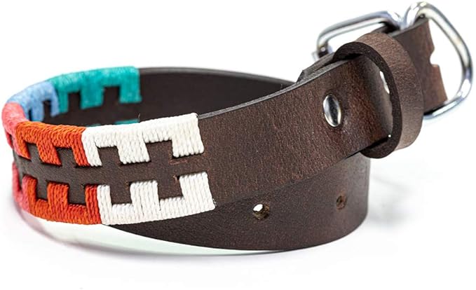 Gaucho Goods Tribal Leather Dog Collar - Zephyr (XL)