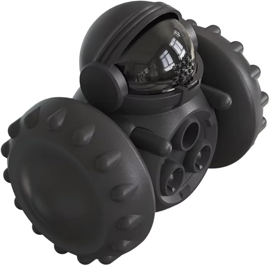GRETEGO G&GO Dog/Cat Interactive Slow Feeder Puzzle Toy, Cognitive Dog Toys, Dog Treat Dispenser Toy, Interactive Pets Toys for Indoor, Treat Dispensing Dog Toys, Slow Eating Dog Bowl (Black)