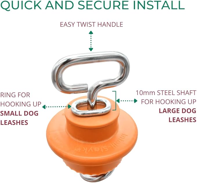 IntelliLeash Intelli-Stayk with 20' Cable for Dogs up to 35 Pounds