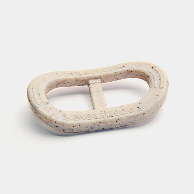 Bacon Oval - Delicious & Fun Bacon Dog Chew Toy - Tough Long Lasting Dog Bones Made in USA- Designed for Larger Canines - L/XL - 3.75In X 6.75In