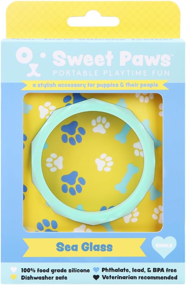 Puppy Teething Rings, Bracelet Food Grade Silicone Chew Toys for Small Dogs and Medium Dog, Puppy Nipping Solution Toys, Chew Toys for Puppies 0-6 Months - Sea Glass