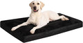 Dog Crate Bed Waterproof Deluxe Plush Dog Beds with Removable Washable Cover Anti-Slip Bottom Pet Sleeping Mattress for Large, Medium, Jumbo, Small Dogs, 41 x 27 inch, Black