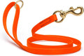 Viper Biothane K9 Working Dog Leash Waterproof Lead for Tracking Training Schutzhund Odor-Proof Long Line with Solid Brass Snap for Puppy Medium and Large Dogs 4ft, Hunter Orange