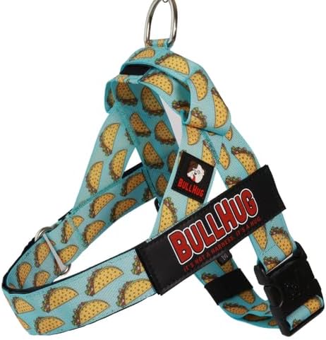 BULLHUG Adjustable Dog Harness– No Pull, No Choke – for English Bulldogs, French Bulldogs, Pugs & Broad-Chested Breeds – Easy, Safe Walks (Taco, XL)