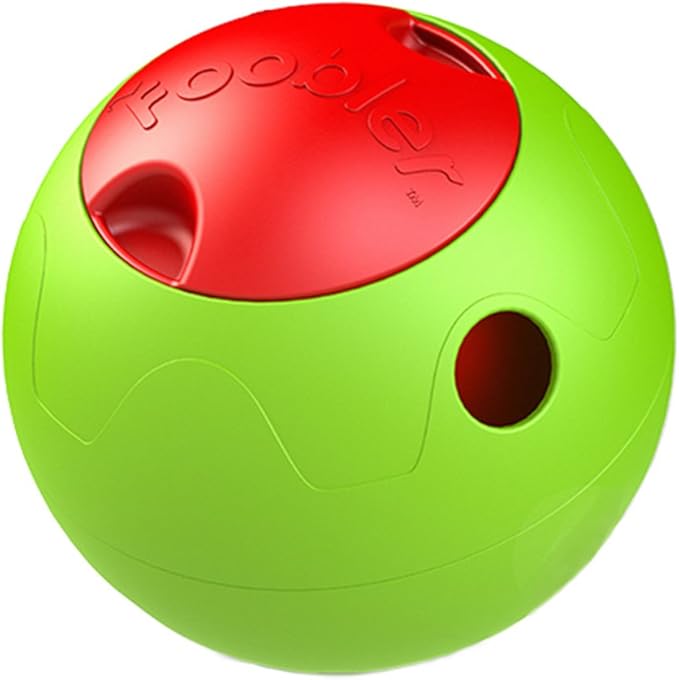 The The Foobler Timed, Self Reloading Puzzle Feeder ball toy for Dogs