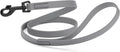 Dogline Biothane Waterproof Dog Leash Strong Coated Nylon Webbing with Black Hardware Odor-Proof Easy to Clean High Performance for Small or Large Dogs Made in USA 4 or 6 ft Lead, Battleship Gray