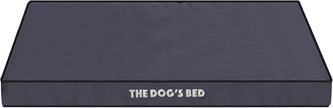 The Dog’s Bed Orthopedic Standard Foam Dog Bed Mattress, Oxford Fabric, Grey with Black Trim, Large