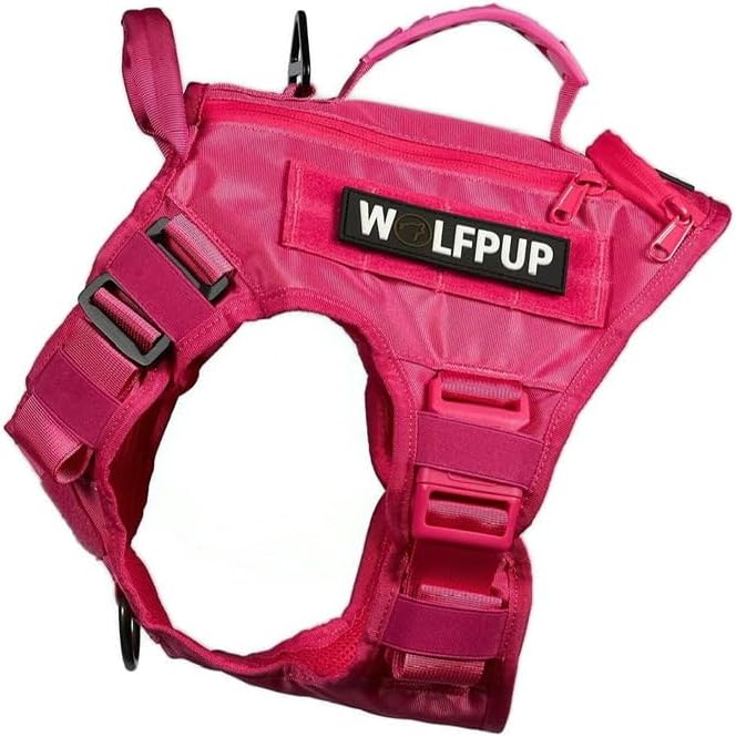 Tactical Dog Vest Harness (Pink Goddess, X-Large)