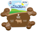 Chew’EMS X Bone Dog Chew – Long-Lasting Beef Flavor Treats for Aggressive Chewers – Rawhide-Free, Durable Dental Chews – Small Size