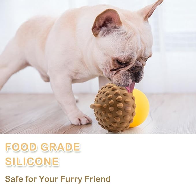 Acorn Dog Puzzle Toy, Treat Dispensing Dog Toys for Moderate Chewers, Interactive Dog Toys for Small Dogs, Puppy Teething Toys to Keep Them Busy, Gifts for Dog, Brown