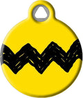 Dog Tag Art Charlie Brown Personalized Pet ID Tag for Dogs and Cats, Silent Polymer Coated Stainless Steel Nametag with Customized Identification Information - Small .875" Diameter