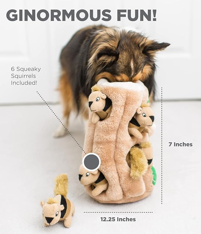 Outward Hound Hide A Squirrel Plush Dog Toy Puzzle, XL, Hedgehogz Plush Dog Toy, Medium