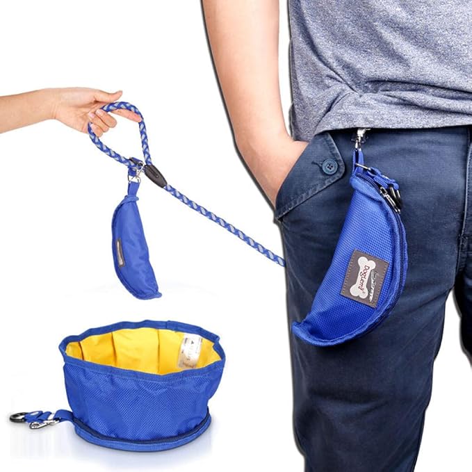 Pet Bowls Portable Pet Dog Water Bowl Waterproof Collapsible Dog Bowl for Travelling Outdoor 2 Pcs