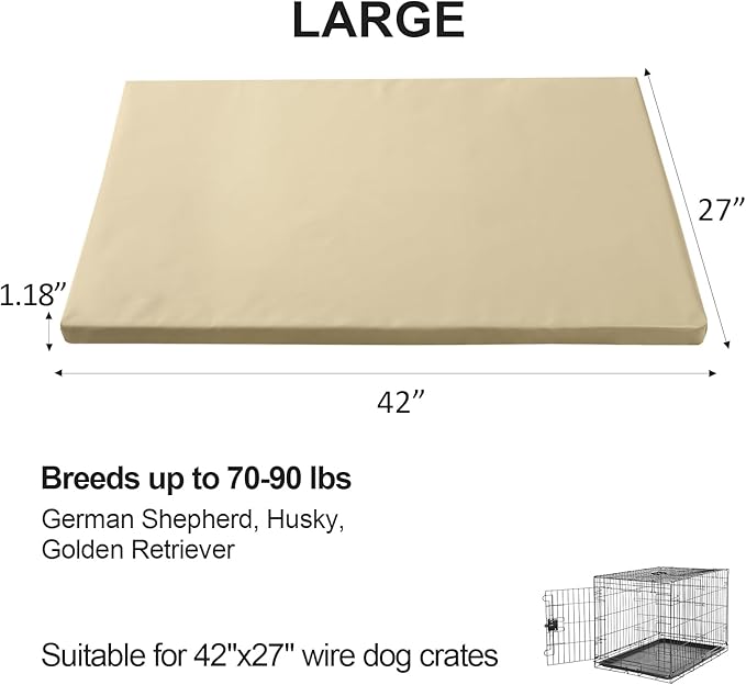 Dog Mat,27"x 42"Dogs Crate Pad,Indoor Non-Slip & Waterproof Dog Mat,Easy Wipe Clean in Seconds，Sleeping for Floor,Car,Sofa,Crate