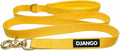 DJANGO Adventure Dog Leash – Strong, Comfortable, and Stylish Dog Leash with Solid Brass Hardware and Padded Handle - Designed for Outdoor Adventures and Everyday Use (Dandelion Yellow)
