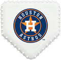 Pets First MLB Houston Astros Hard-Nylon Baseball Home Plate Dog Chew Toy, Interactive and Fun Dog CHEW Toy, Bacon Flavored, Strong Durable Chew Toy for Pets