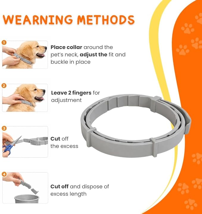 Calming Collar for Dogs, Dog Calming Collar, Pheromones for Dogs, Separation Anxiety Relief for Dogs, Anti Anxiety for Dogs, Pet Anxiety Relief, Dog Calming Pheromones (Gray)