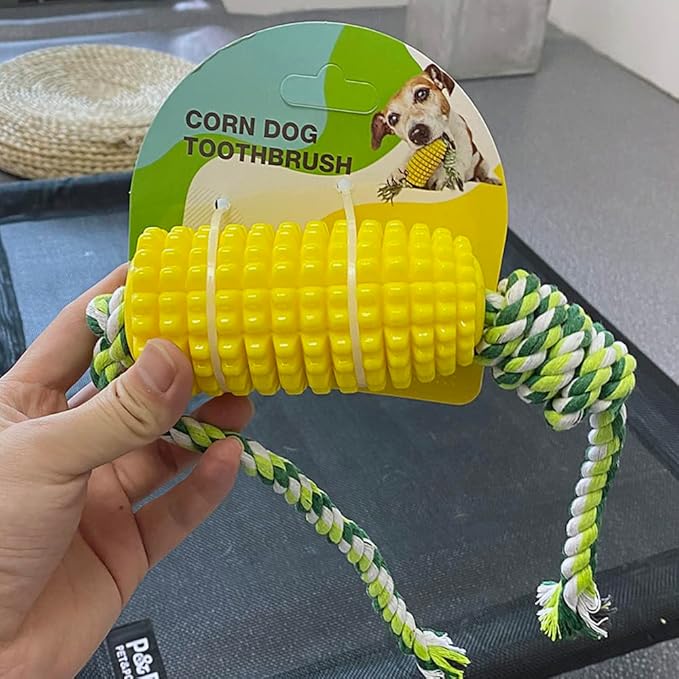Dog Chew Toys for Aggressive Chewers, Indestructible Tough Durable Squeaky Interactive Dog Toys, Puppy Teeth Chew Corn Stick Toy for Small Meduium Large Breed