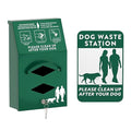 Aluminum Outdoor Dog Bag Dispenser with Pick Up After Your Dog Sign - Wall Mounted Poop Bag Dispenser for Pet Waste -Included Lock and Mounting Hardware
