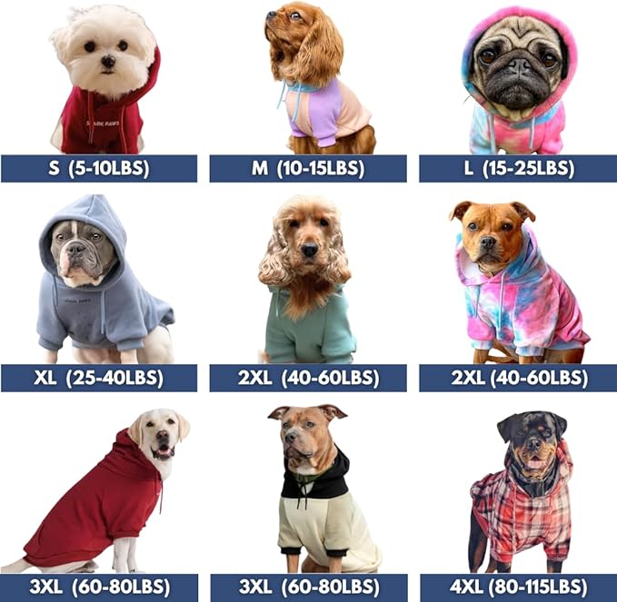 Spark Paws Dog Hoodie – Premium Dog Sweater for Small, Medium, and Large Dogs | Warm Outfits for French Bulldogs, Pitbull, Puppy, Winter Jacket Alternative - Green Plaid - 2XL