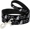 Buckle-Down Pet Leash, Dog Leash, Only God Can Judge Me Script Praying Hands Black White, 4 Feet Long 1.0 Inch Wide