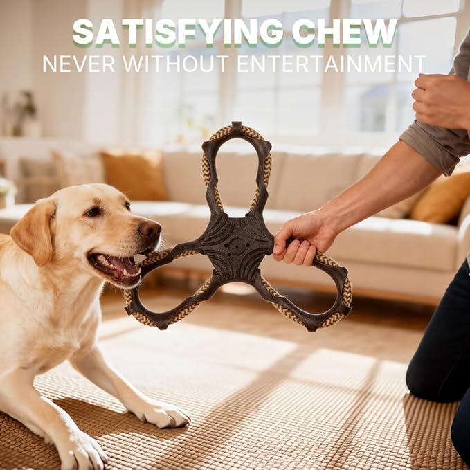 Durable Interactive Tug Toy for Multiple Dogs - Puzzle Chew Toy Promotes Dental Health and Reduces Boredom