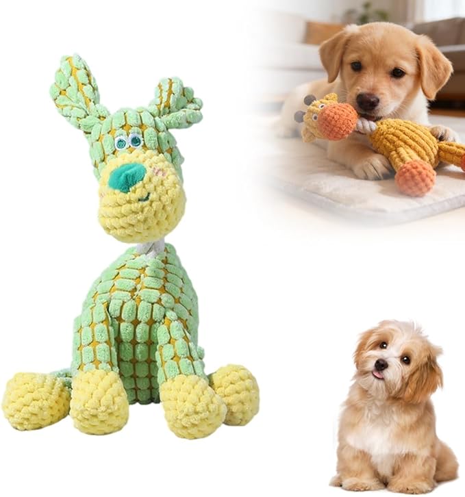 Dog Toys for Aggressive Chewers, 2026 New Durable Indestructible Dog Toy, Squeaky Interactive Puppy Toys for Small Medium Large Pets Cats Dogs to Keep Them Busy (A-Green)