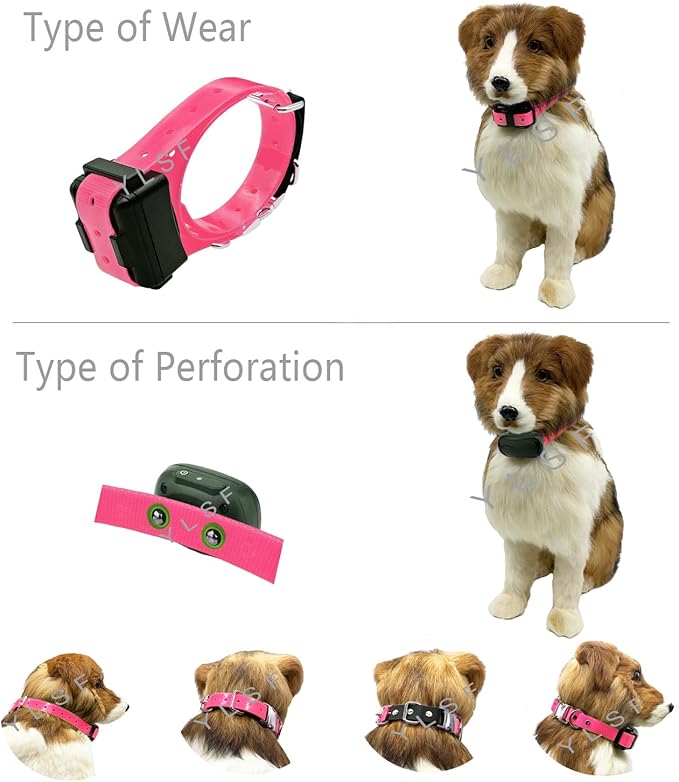 Quick Snap Bungee Dog Collar Strap with D Ring for Most of Electronic Training Shock Collar Receivers-Adjustable Durable Waterproof Odorless 3/4 Inch TPU Collar Replacement for Barking Fence