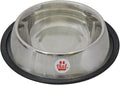 Loving Pets Stainless Steel Non-Tip Dog Bowl – Heavy Duty No Spill Dog Bowl with Removable Rubber Base – Durable, Non-Skid Stainless Steel Dog Food Bowl & Dog Water