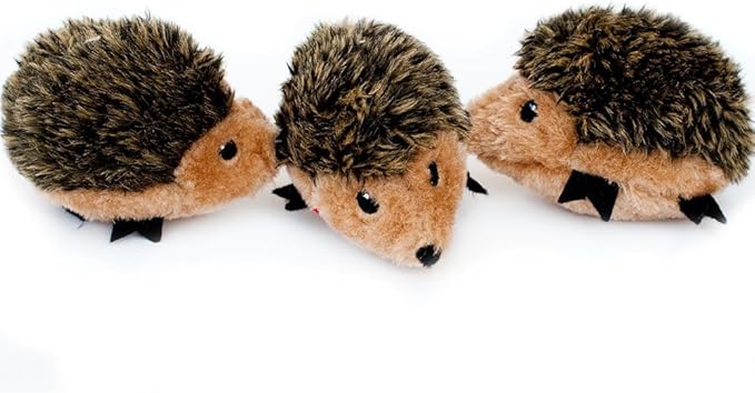 ZippyPaws Burrow Replacement Miniz - Interactive Dog & Puppy Toys for Boredom, Stimulating Pet Products to Keep Them Busy, Plush Refills for Hide & Seek Puzzle, Squeaky Toy for Enrichment - Hedgehogs