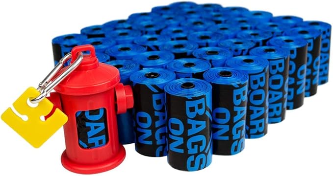 Bags on Board Dog Poop Bags - Strong, Leak Proof Dog Waste Bags - 9 x 14 Inches, 600 Blue Bags (3203940071)
